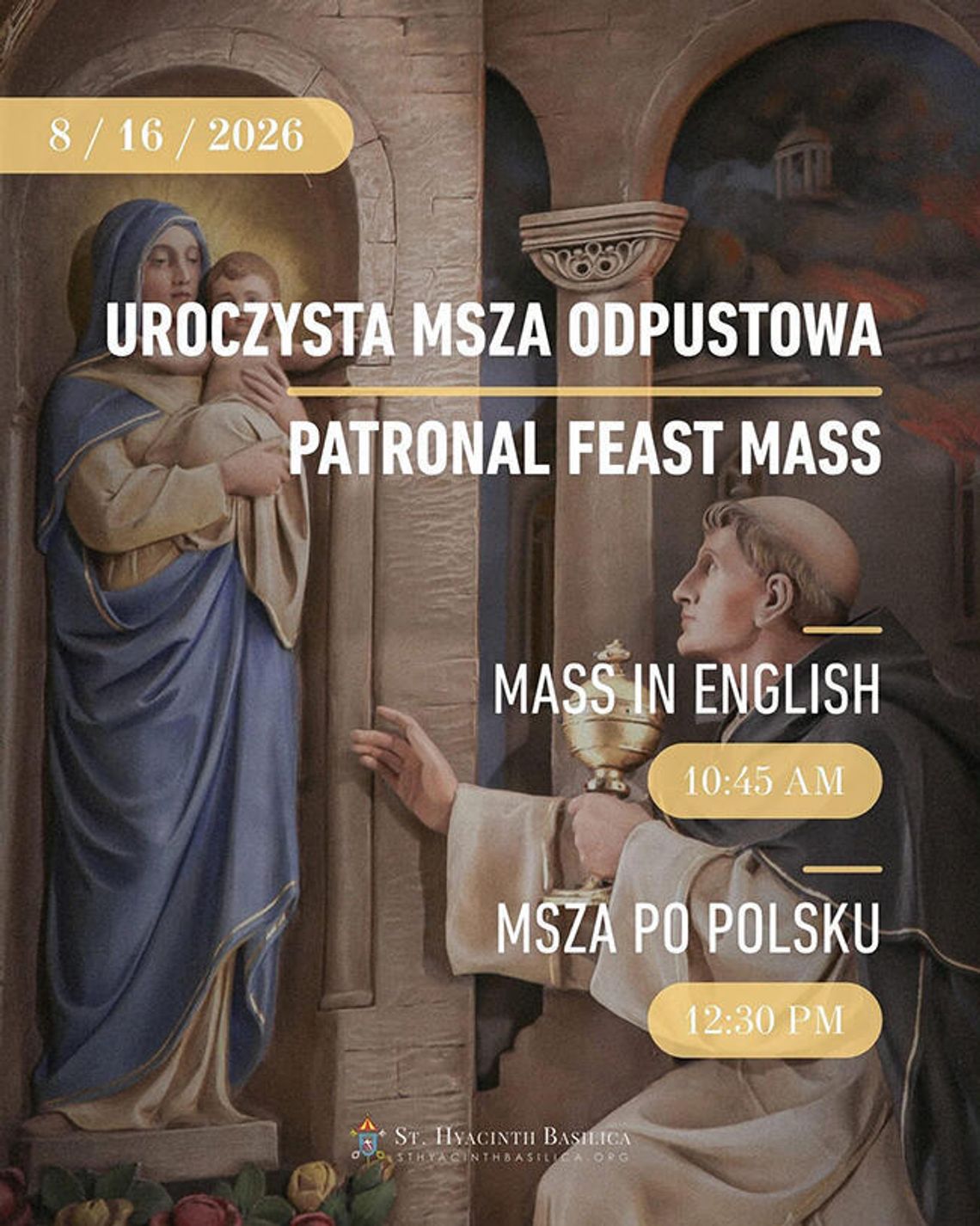 Uroczysta msza odpustowa w Bazylice św. Jacka Uroczysta msza odpustowa w Bazylice św. Jacka