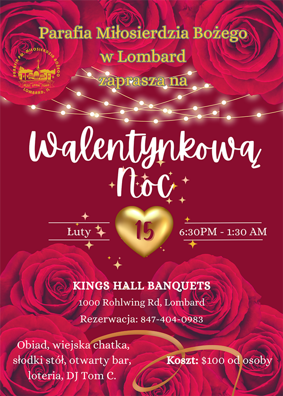 Walentynkowa noc w Parafii Miłosierdzia Bożego w Lombard Walentynkowa noc w Parafii Miłosierdzia Bożego w Lombard