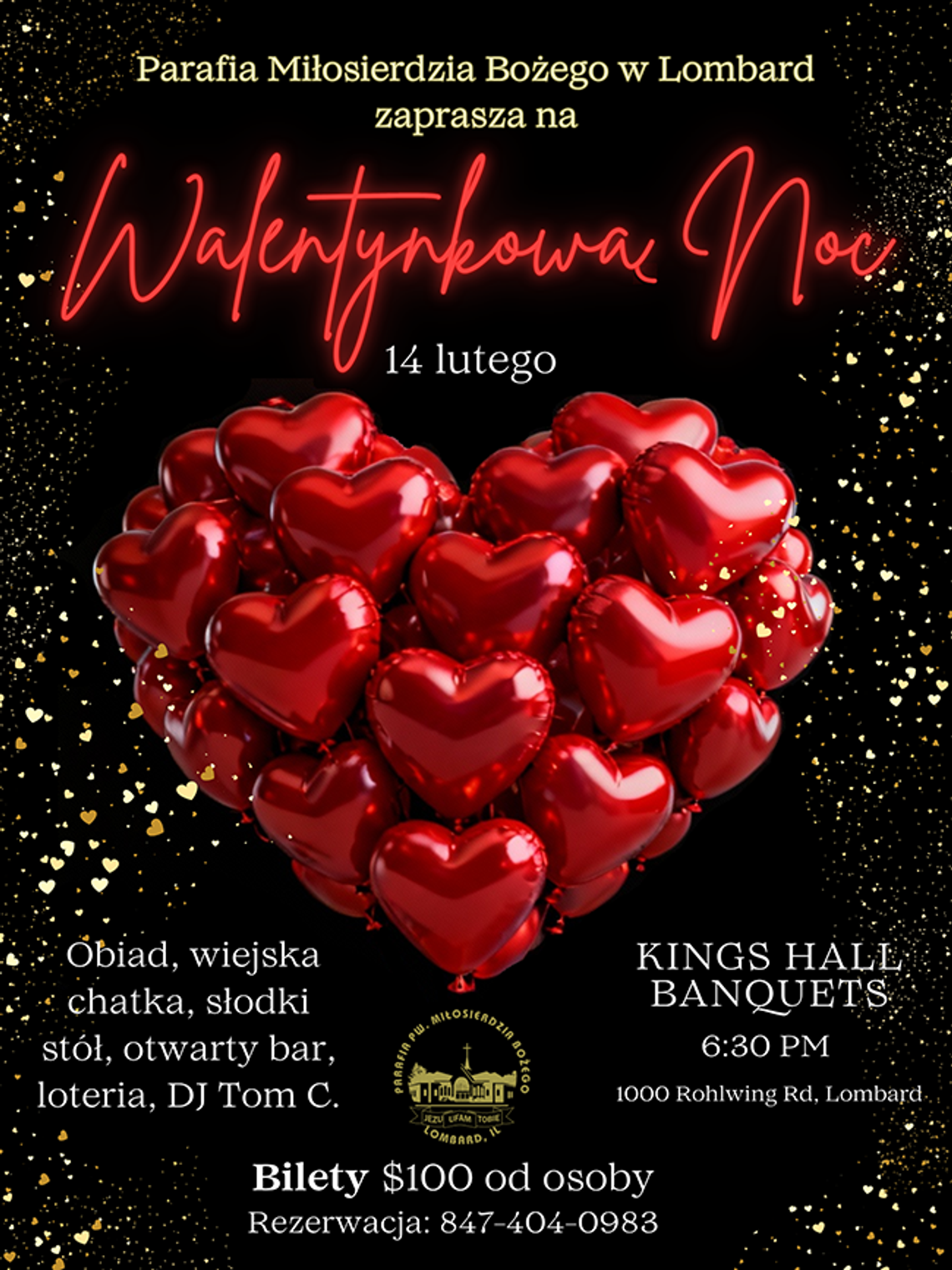 Walentynkowa Noc w Parafii Miłosierdzia Bożego w Lombard