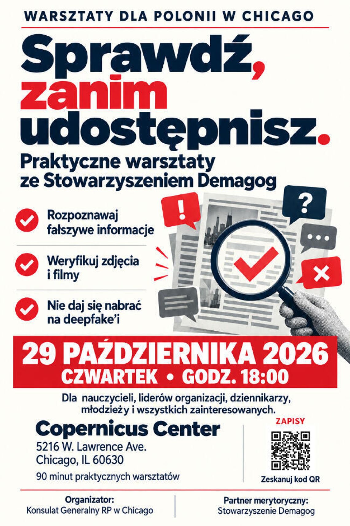 Warsztaty fact-checkingowe z ekspertami ze Stowarzyszenia Demagog Warsztaty fact-checkingowe z ekspertami ze Stowarzyszenia Demagog
