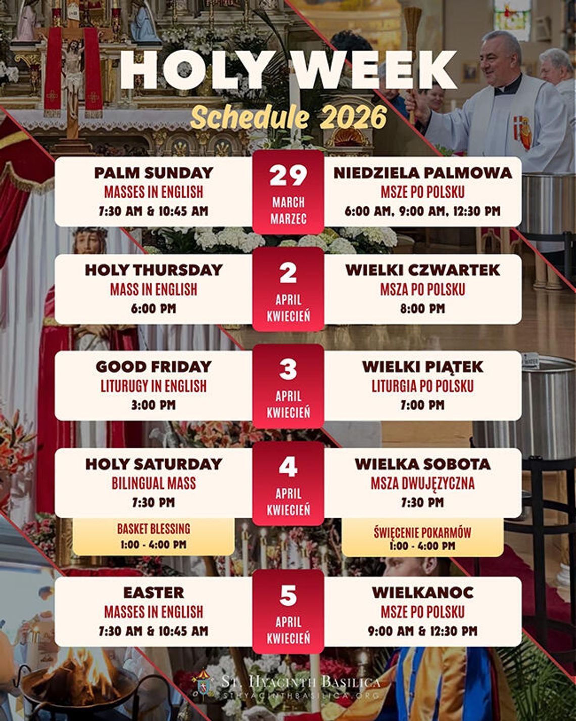 Wielki Tydzień i Wielkanoc w Bazylice św. Jacka Wielki Tydzień i Wielkanoc w Bazylice św. Jacka