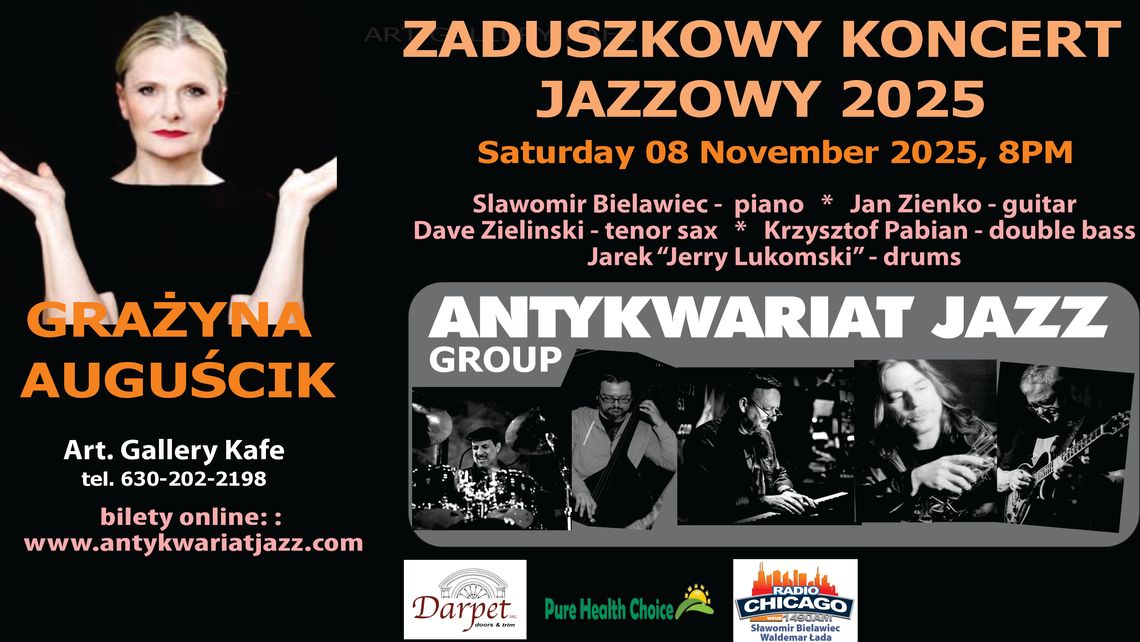 Zaduszkowy koncert jazzowy – Grażyna Auguścik oraz Antykwariat Jazz