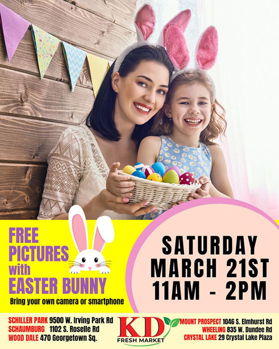 Zdjęcia z zajączkiem wielkanocnym w KD Market