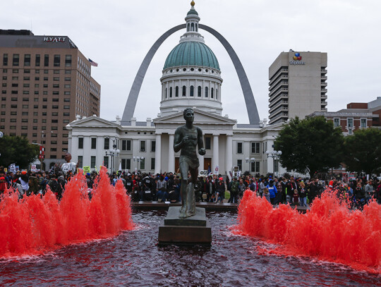 Protests in St. Louis, Missouri, USA over police shootings