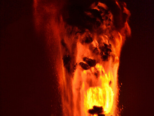 Volcano Villarrica eruption