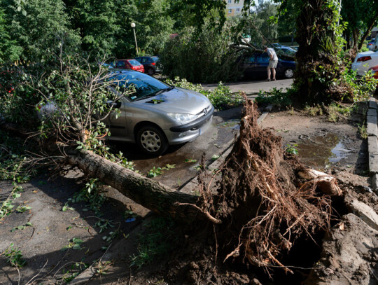 Heavy storm in Poznan