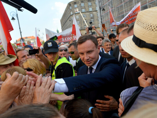 Poland's President Andrzej Duda welcome ceremony in the Presidential Palace