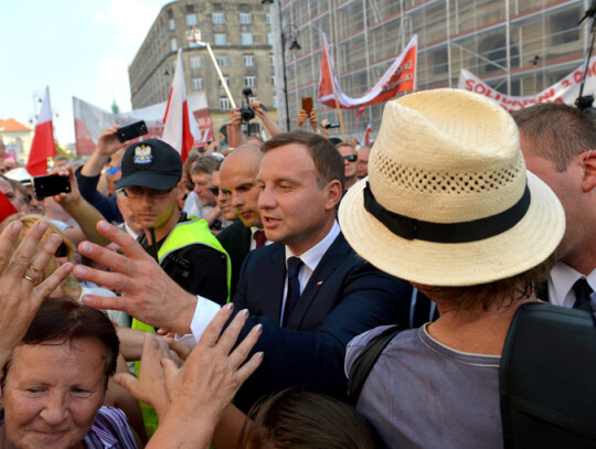 Poland's President Andrzej Duda welcome ceremony in the Presidential Palace