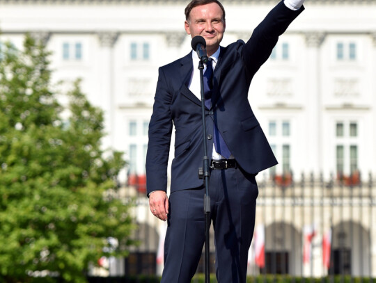 Poland's President Andrzej Duda welcome ceremony in the Presidential Palace