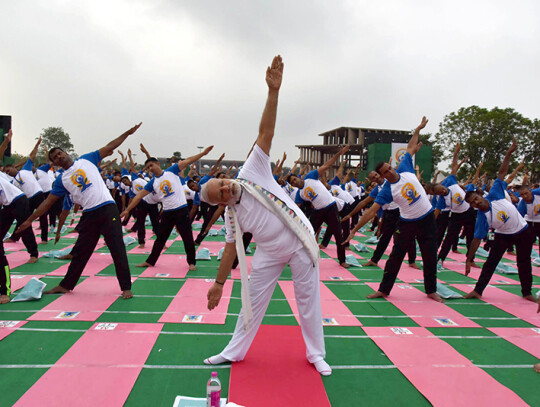 Indian Prime Minister Narendra Modi attends second International Yoga Day celebrations in Chandigarh