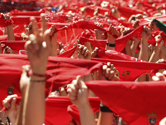 Beginning of Sanfermines festival