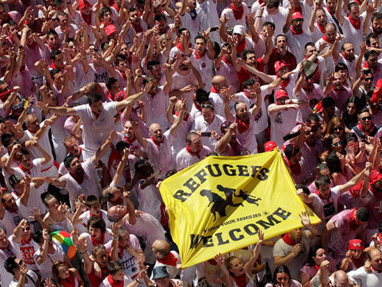 Beginning of Sanfermines festival