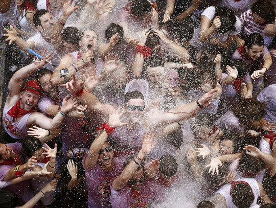 Beginning of Sanfermines festival