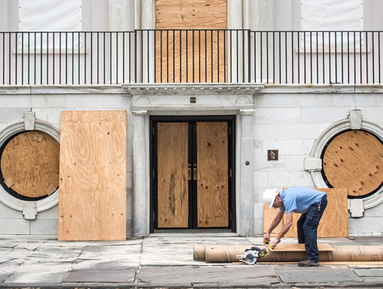 Hurricane Matthew preparations in Charleston, South Carolina, USA