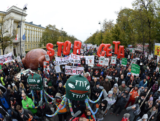 Demonstration against CETA and TTIP