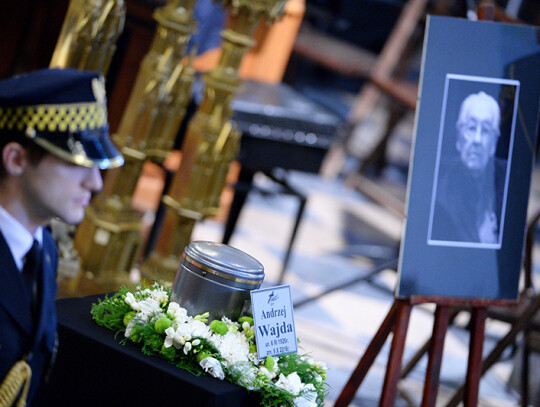 Urn with ashes of late Andrzej Wajda