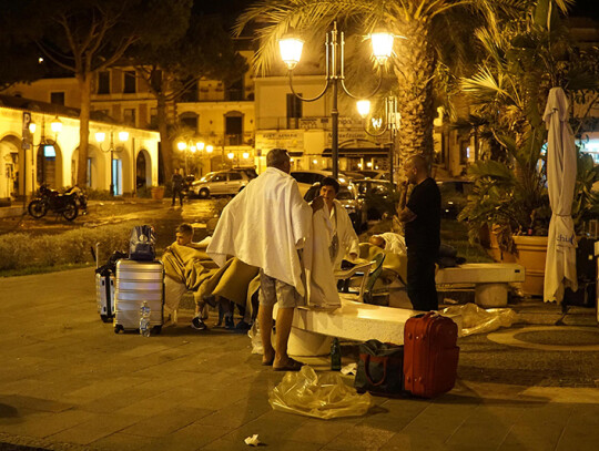 Earthquake at Ischia Island in Italy