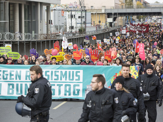 March against hate and racism in the German Bundestag