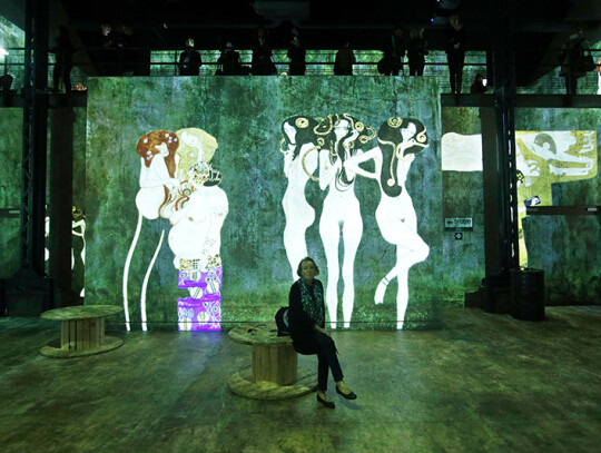 Gustav Klimt at Atelier des Lumieres in Paris, France - 11 Apr 2018