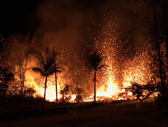 New lava fissures form as the Mount Kilauea Volcano erupts, Pahoa, USA - 05 May 2018