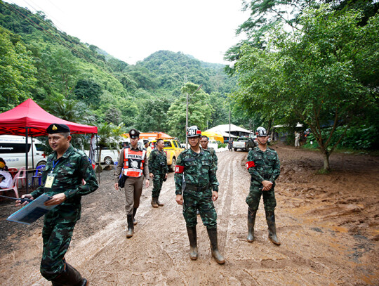 Rescue operation continues for Thai soccer team trapped in cave, Chiang Rai, Thailand - 03 Jul 2018