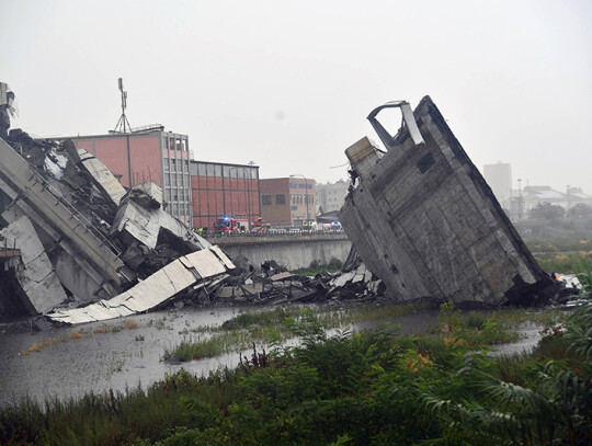 Bridge collapses on Genoa highway, Genoa, Italy - 14 Aug 2018