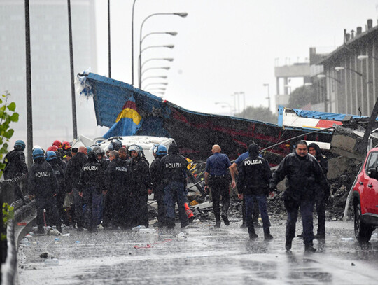 Bridge collapses on Genoa highway, Genoa, Italy - 14 Aug 2018