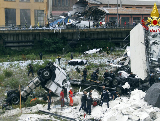 Bridge collapses on Genoa highway, Italy - 14 Aug 2018