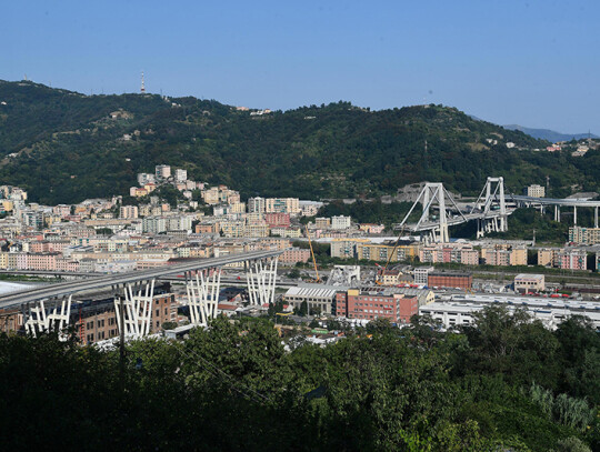 Genoa Morandi bridge collapse aftermath, Italy - 19 Aug 2018