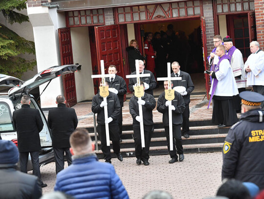 Funeral of 'Escape Room' fire tragedy victims, Koszalin, Poland - 10 Jan 2019