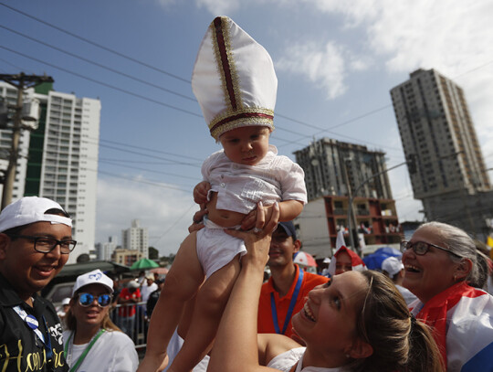 Pilgrims await the arrival of Pope Francis in Panama, Panama City - 23 Jan 2019