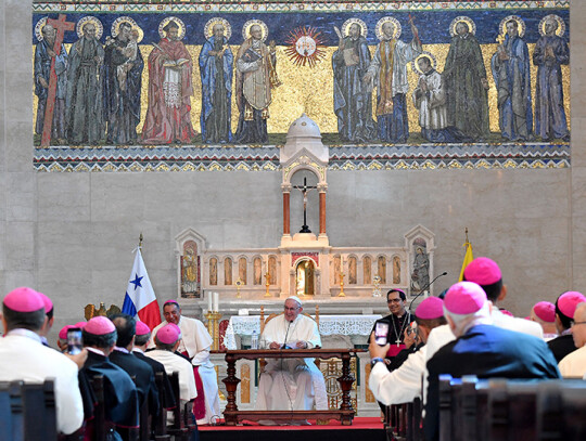 Pope Francis during his visit to Panama, Panama City - 24 Jan 2019