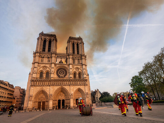 Cathedral of Notre-Dame of Paris on fire, France - 15 Apr 2019