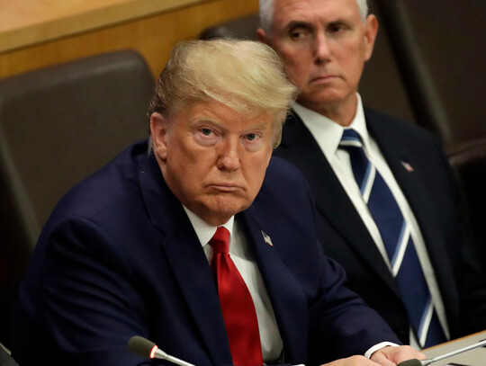 US President Donald Trump attends a meeting at the United Nations for a global call to protect religious freedom, New York, USA - 23 Sep 2019