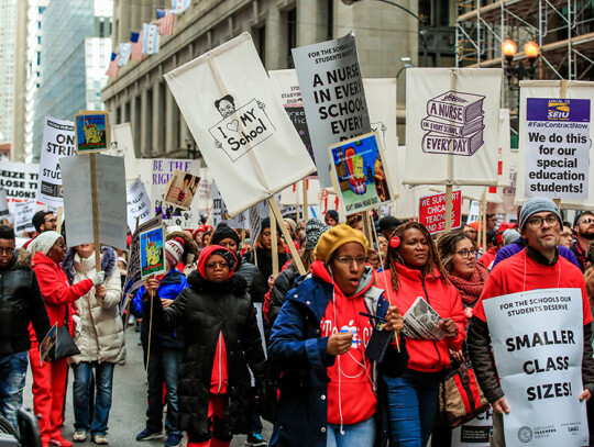 Chicago teachers go on strike, USA - 17 Oct 2019