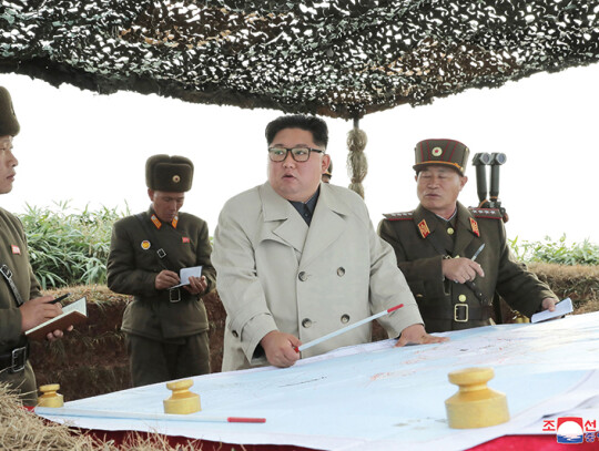 Kim Jon Un visit to military unit on Changrin Islet, North Korea - 25 Nov 2019