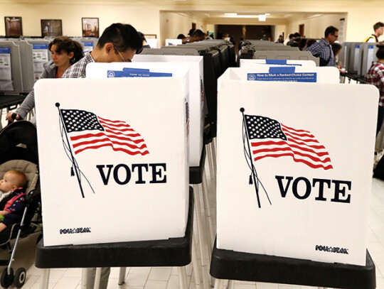 Voters cast ballots in the 2018 midterm elections, San Francisco, USA - 06 Nov 2018