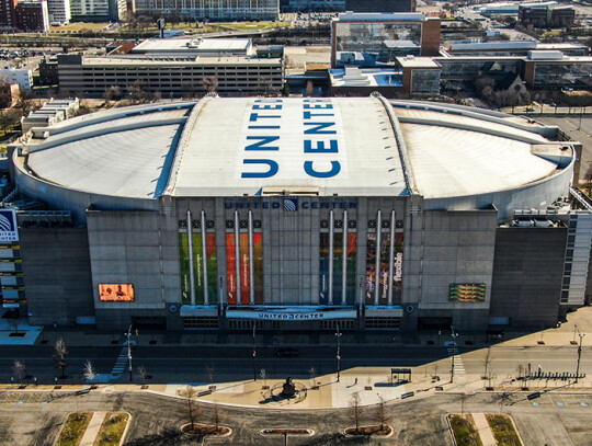 United Center to become staging area in fight against coronavirus., Chicago, USA - 25 Mar 2020