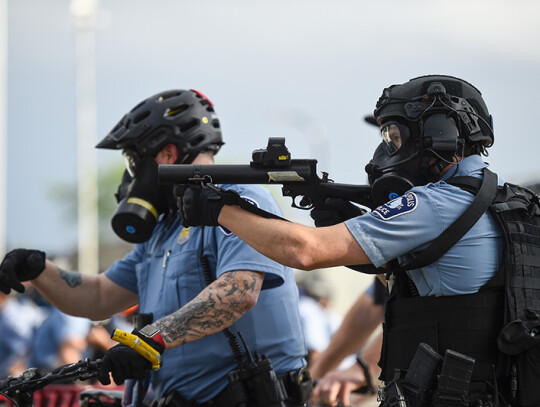 Police abuse protest in wake of George Floyd death in Minneapolis, USA - 27 May 2020