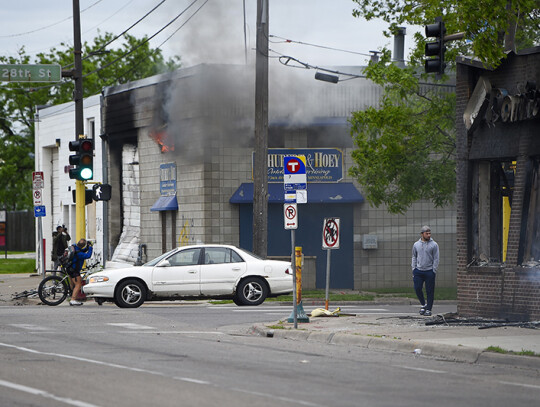 Police abuse protest in wake of George Floyd death in Minnesota, Minneapolis, USA - 29 May 2020