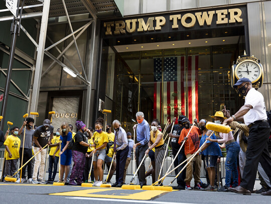 Black Lives Matter in Front of Trump Tower, New York, USA - 09 Jul 2020