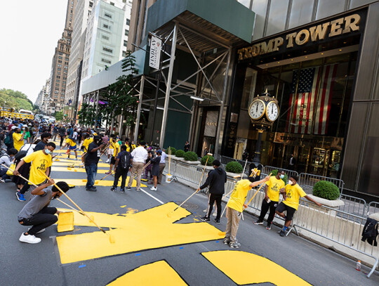 Black Lives Matter in Front of Trump Tower, New York, USA - 09 Jul 2020