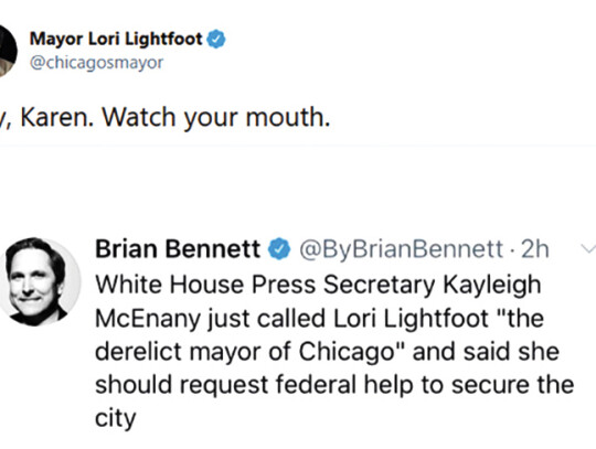 Odpowiedź Lori Lightfoot na Twitterze fot. Mayor Lori Lightfoot/Twitter