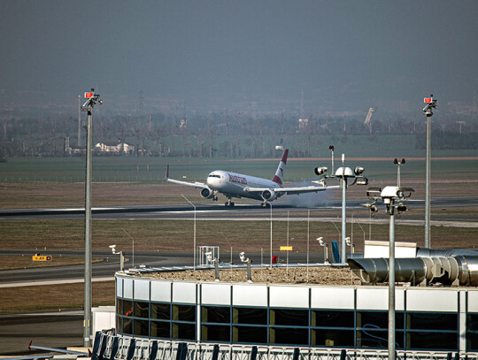 Coronavirus outbreak in Austria, Schwechat - 19 Mar 2020