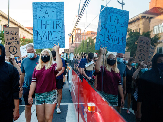 Protest against the shooting of Jacob Blake, Washington, USA - 24 Aug 2020