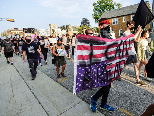 Protest in against the shooting of Jacob Blake, Kenosha, USA - 24 Aug 2020