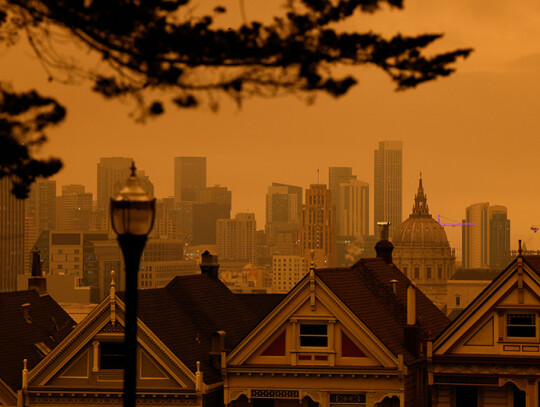 Wildfire smoke turns San Francisco Bay Area sky orange, USA - 09 Sep 2020