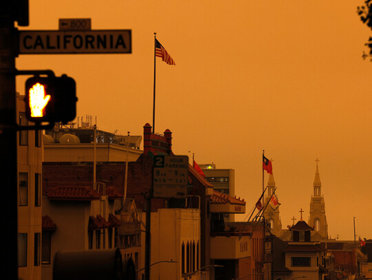 Wildfire smoke turns San Francisco Bay Area sky orange, USA - 09 Sep 2020