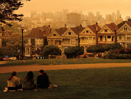 Wildfire smoke turns San Francisco Bay Area sky orange, USA - 09 Sep 2020