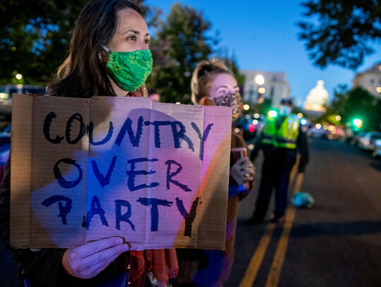 Activists protest outside US Senator from South Carolina Lindsey Graham's house, Washington, USA - 21 Sep 2020